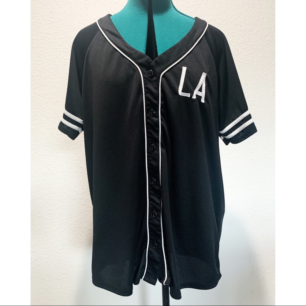 Los Angeles LA Full Button Baseball style Jersey